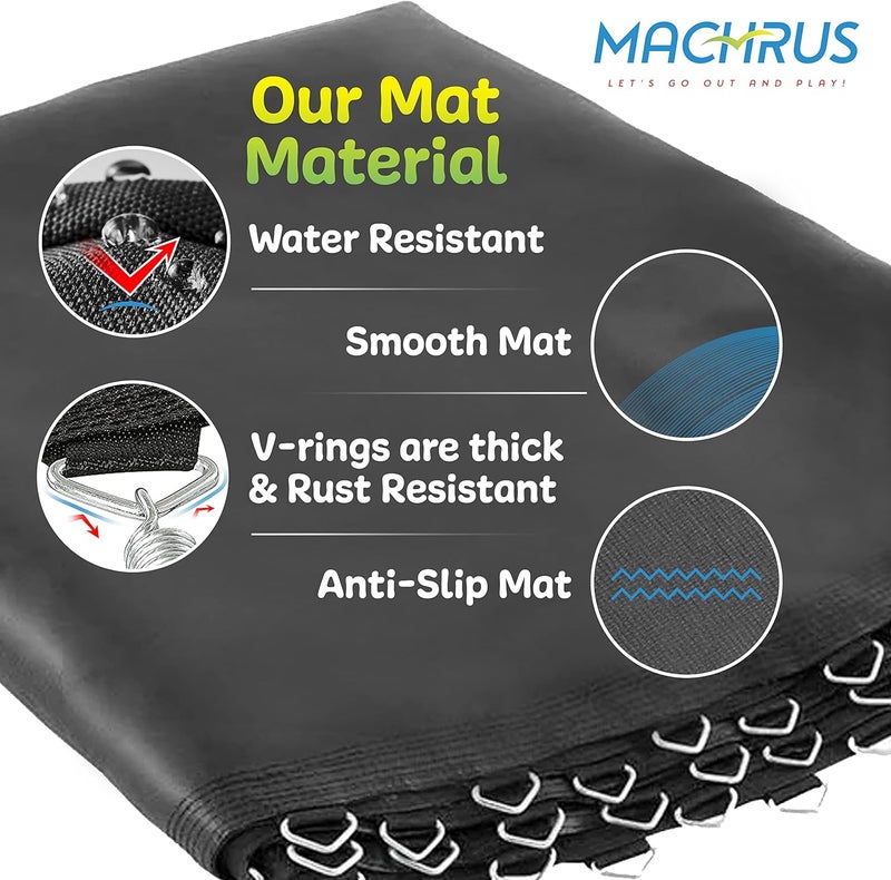Upper Bounce Trampoline Replacement Mat for 7.5FT to 16FT Frames with V-Rings - UV & Water Resistant - Image 4